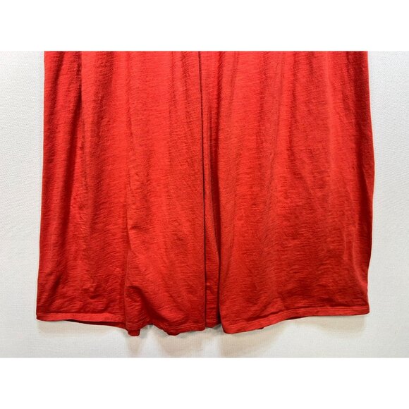 Old Navy Womens Maternity V Neck Blouson Sleeve Midi Swing Dress Sz XL Coral Red - Picture 6 of 12